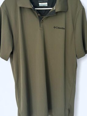 Columbia Men's Olive Polo with Subtle Logo